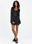 product Princess Polly High Neck  Gael Long Sleeve Mini Dress Black