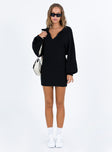 product Princess Polly Asymmetric Neckline  Quinten Mini Dress Black