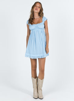 Carlita Mini Dress Blue | Princess Polly Carlita Mini Dress Blue | Princess Polly