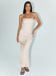 Princess Polly Sweetheart Neckline  Salvin Strapless Maxi Dress Champagne