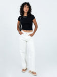 product Princess Polly Mid Rise  Karana Slouch Jeans Ivory