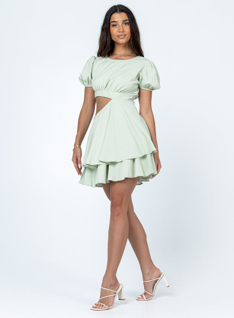 Our Town Mini Dress Green