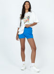 Shorts Ribbed knit material  Elasticated waistband  Fitted through leg 