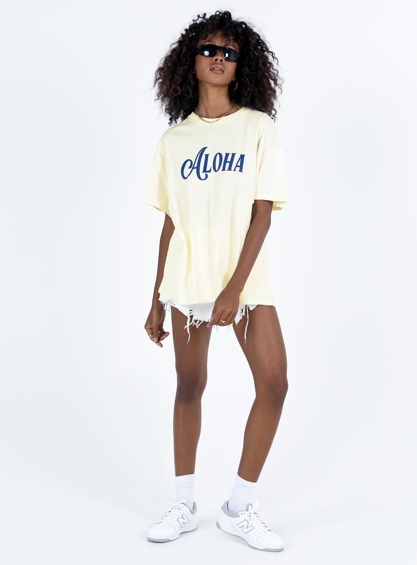 product Princess Polly  Aloha Oversized Tee Ivory