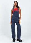 Kacey Long Overalls Mid Blue