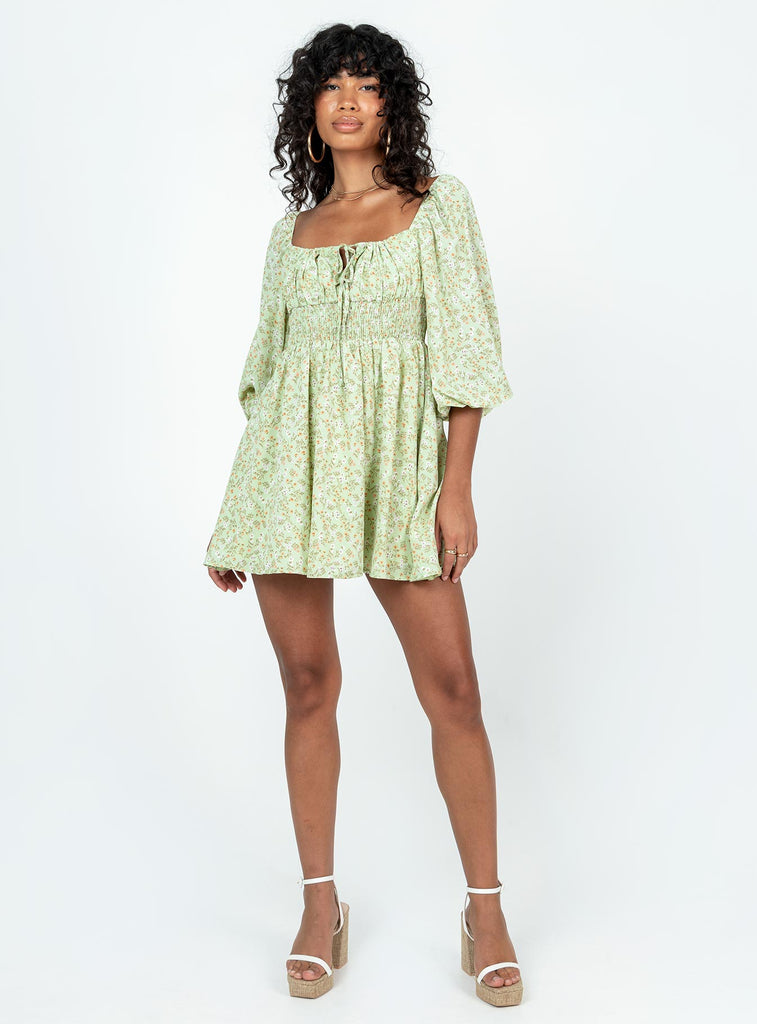 Evelyn Long Sleeve Mini Dress Multi