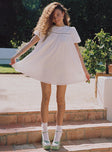 Princess Polly High Neck  Pelton Mini Dress White