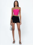 Strapless top  Slim fitting  Princess Polly Exclusive Mesh material Boning throughout  Zip fastening at back  Rounded hem 