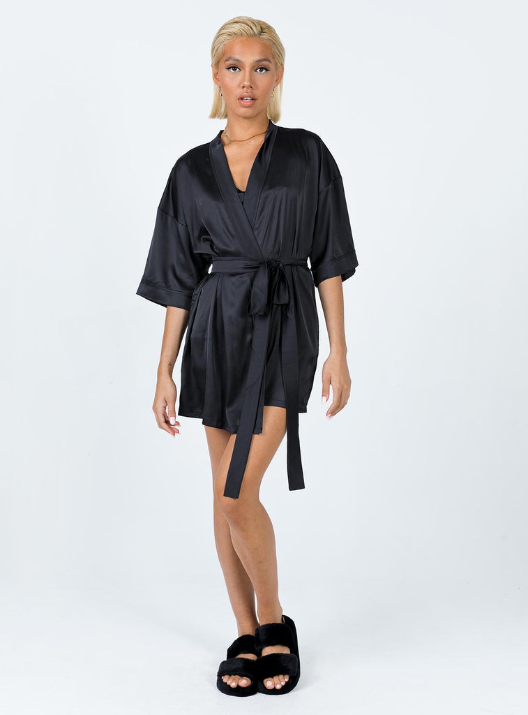 Rise And Shine Dressing Gown Dress Set Black