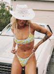 Amelia Bralette Bikini Top in Ditsy Floral