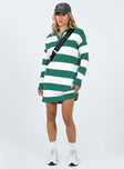 Princess Polly V-Neck  Hampton Sweater Dress Green