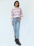 Dua Oversized Sweater Yellow/Purple