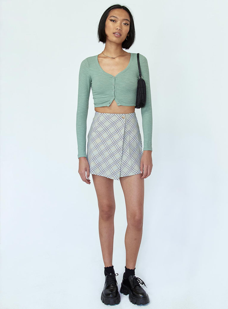 Ailisha Mini Skirt Green