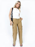 Princess Polly Mid Rise  Dust Dancing Cargo Pant Camel