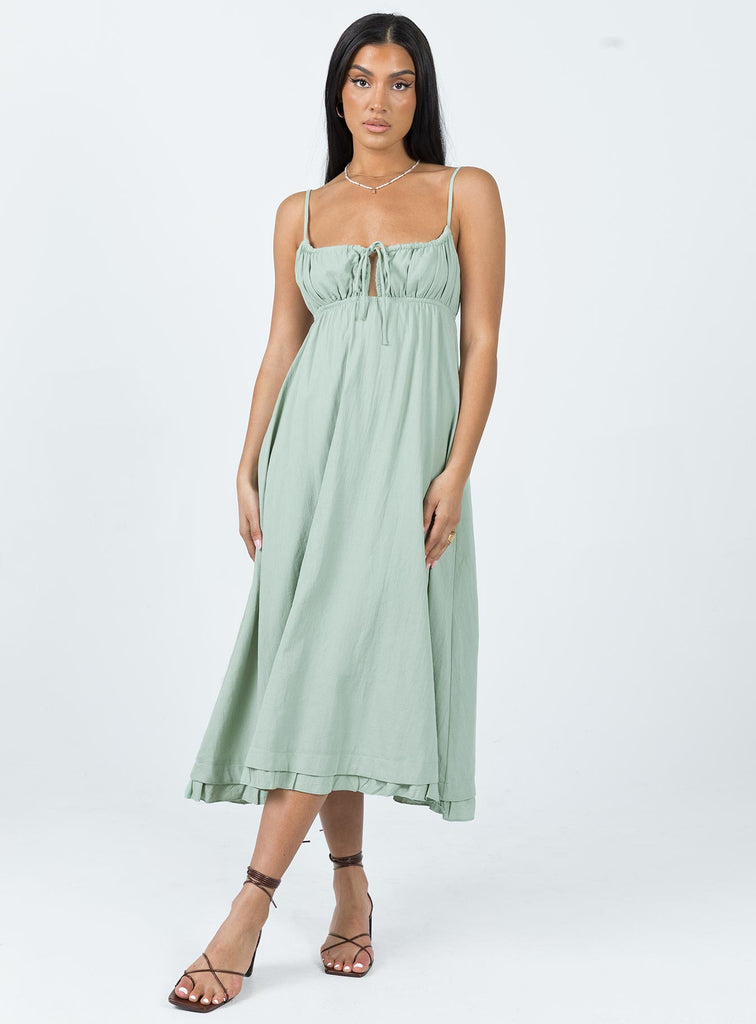 Empress Of Love Midi Dress Sage