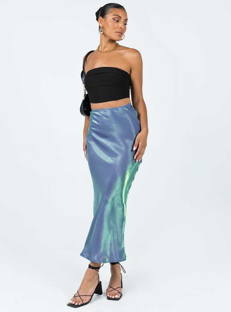 Tobin Maxi Skirt Mermaid Blue Princess Polly  Maxi 