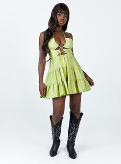 product Princess Polly Scoop Neck  Asxel Mini Dress Green