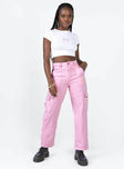 product Princess Polly  Adelaide Cargo Jeans Pink