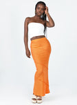 product Oscar Maxi Skirt Orange Princess Polly  Maxi 