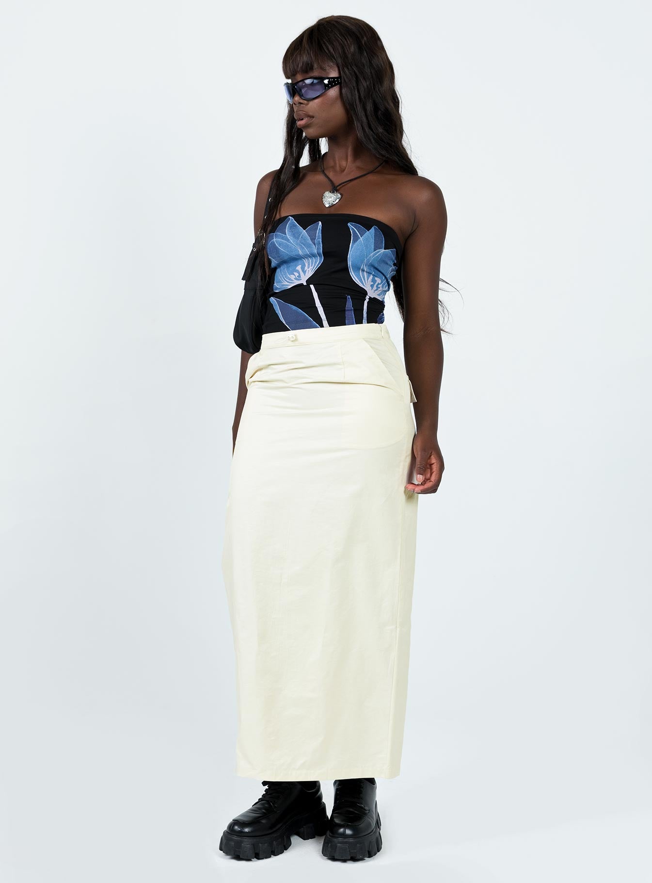 product Princess Polly Full Sleeves Scoop Neck  Jasmyne Tube Top Black