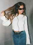 Coastline Cropped Sweater White Princess Polly  Cropped 