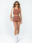 Shorts Soft knit material High waisted Lace waist detail