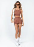 product Princess Polly Sleeveless Square Neck  Kesor Top Brown