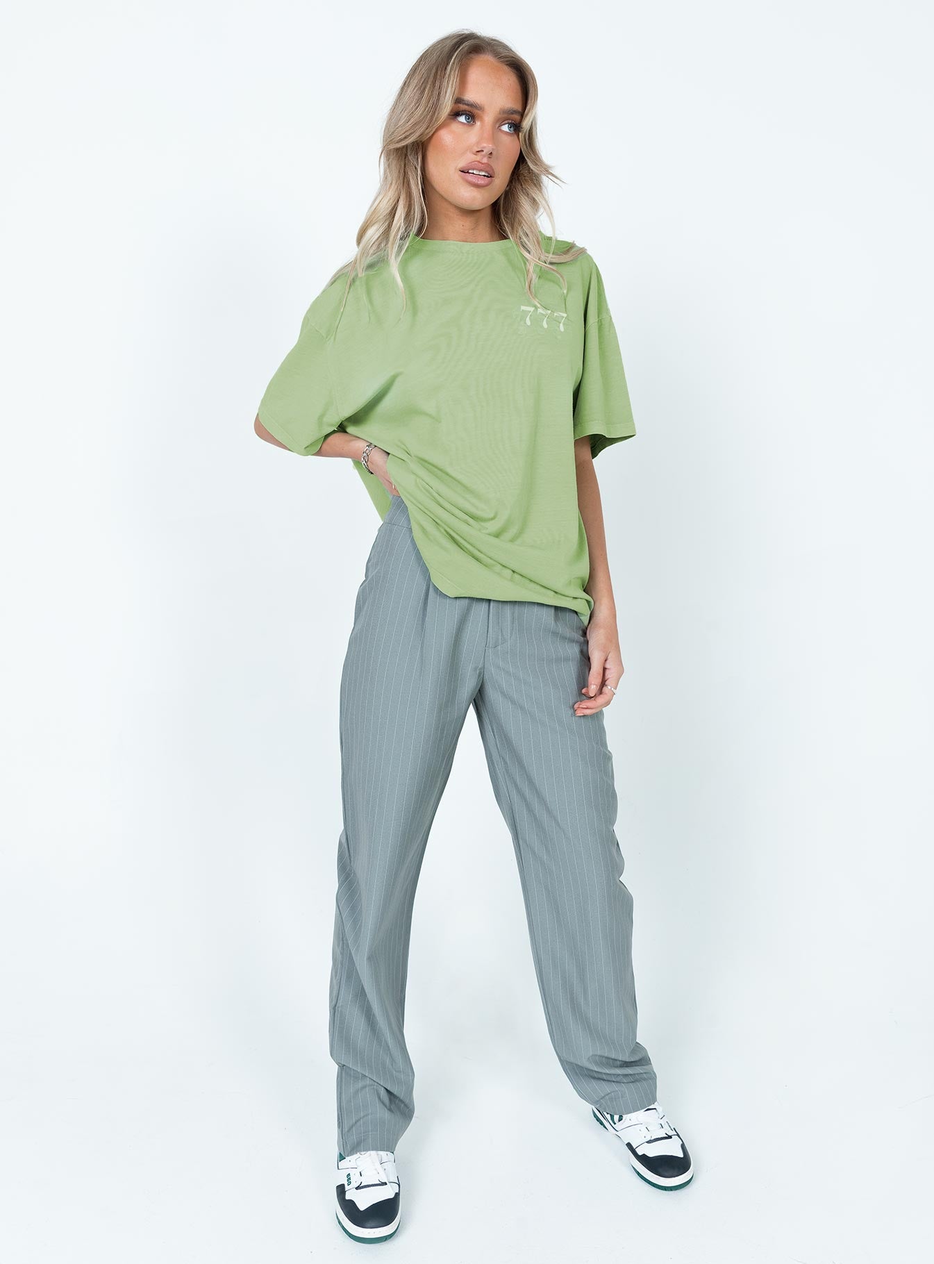 Organic 777 Luck Oversize Tee Green