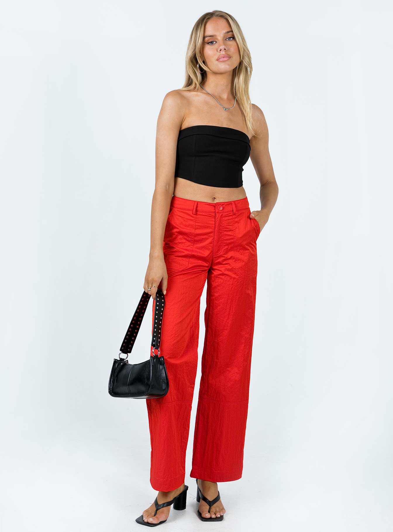 product Princess Polly  Pagden Nylon Cargo Pants Red