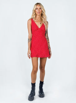Nellie Mini Dress Red Floral | Princess Polly Nellie Mini Dress Red Floral | Princess Polly