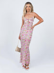 Princess Polly Sweetheart Neckline  Emily Maxi Dress Pink Floral