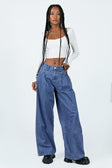 product Princess Polly High Waisted  Bakali Wide Leg Jeans Dark Wash