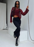 The Kennedy Sweater Burgundy Princess Polly  Cropped 