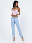 side view of model wearing Princess Polly Philadelphia Skinny Denim Jeans High Waisted 