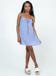 Princess Polly Scoop Neck  Fayette Mini Dress Blue