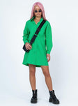 Princess Polly V-Neck  Emersyn Mini Dress Green