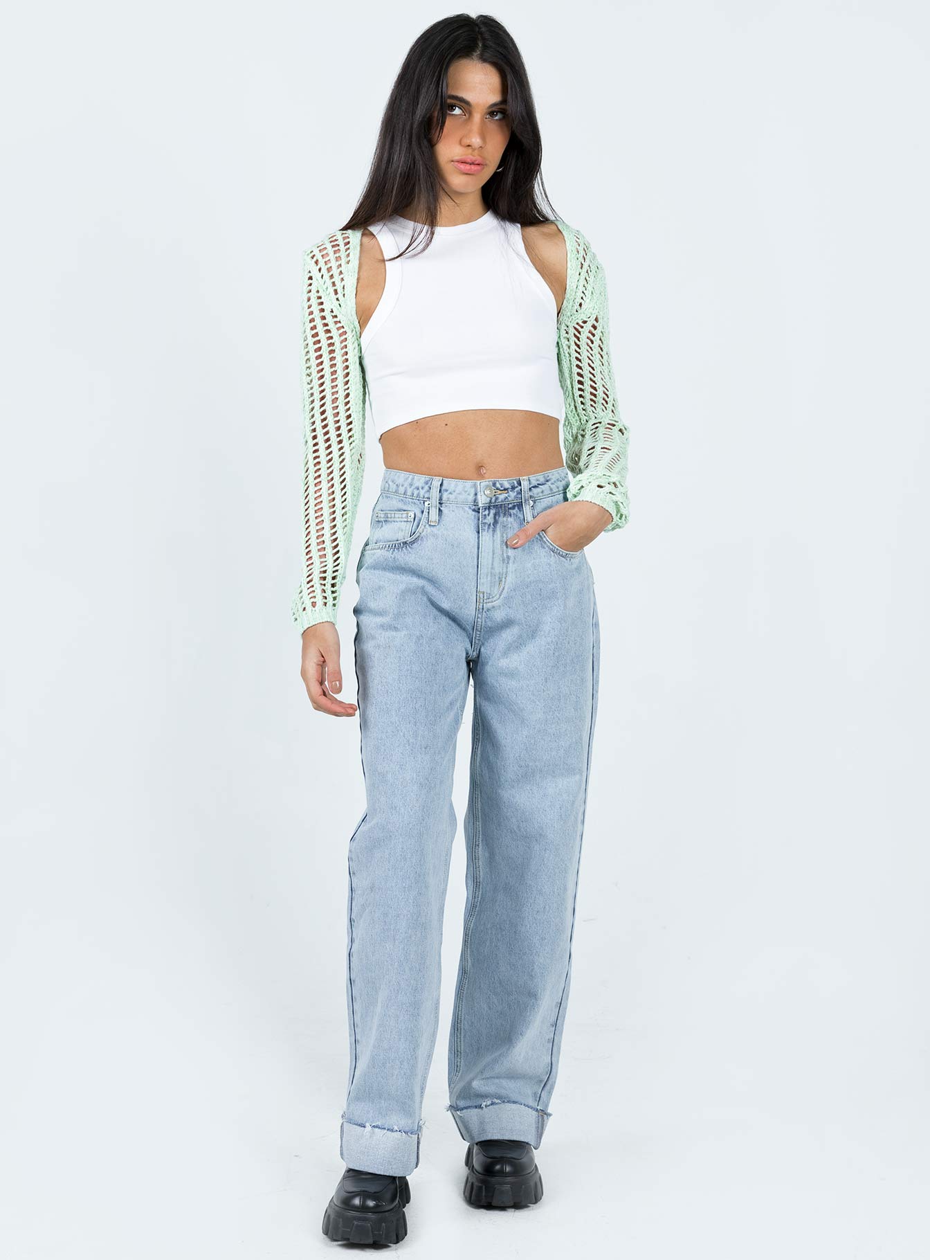 Rosanna Bolero Sage Princess Polly  Cropped 