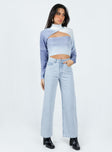 Taggart Two Piece Sweater Blue Princess Polly  Cropped 