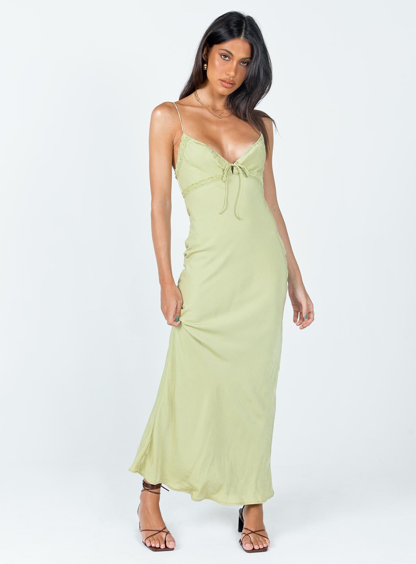 product Princess Polly Square Neck  Emily Maxi Dress Green