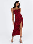 product Princess Polly Boat Neck  Noda Maxi Dress Burgundy