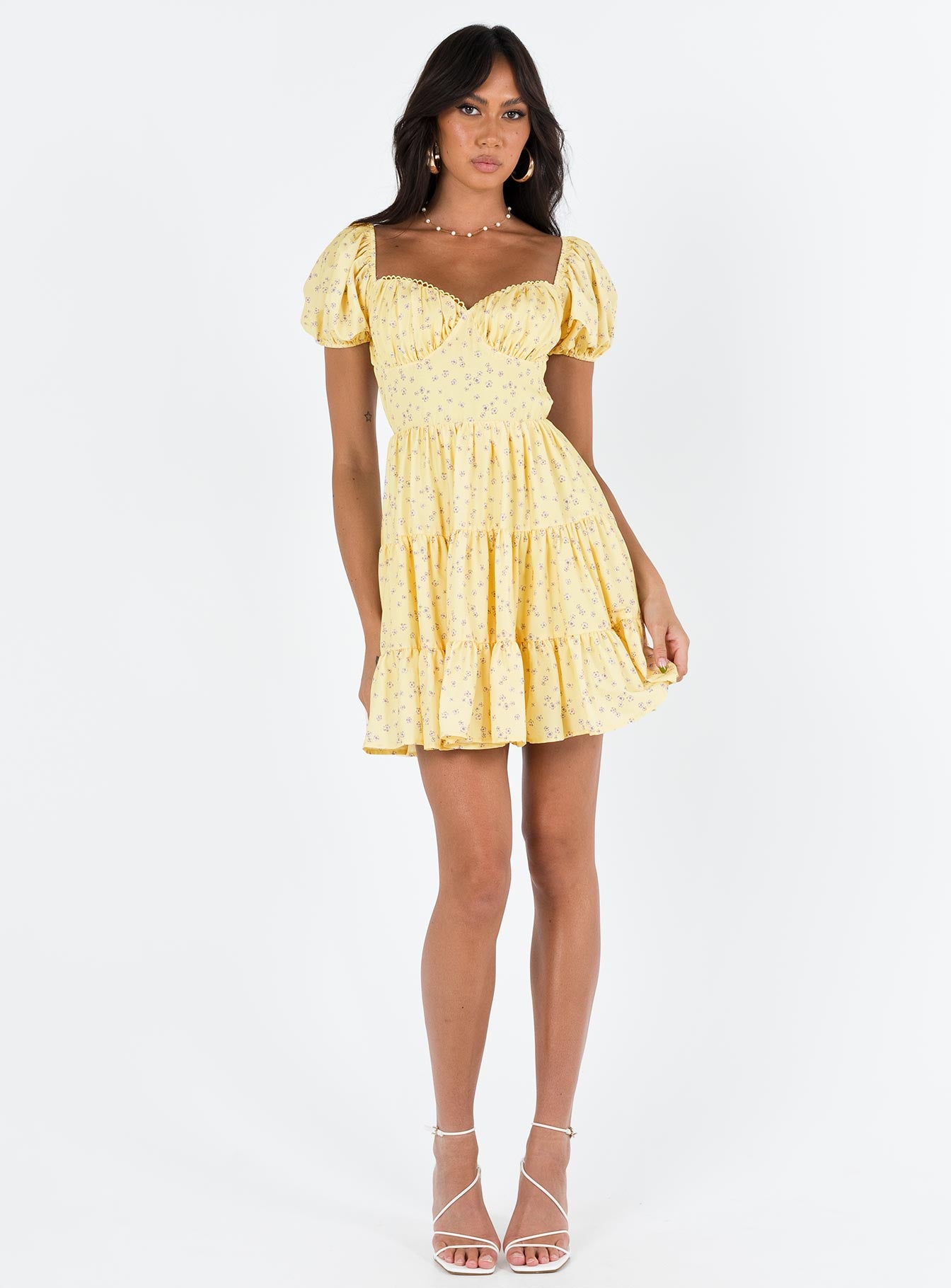 Danny Mini Dress Yellow Floral Danny Mini Dress Yellow Floral