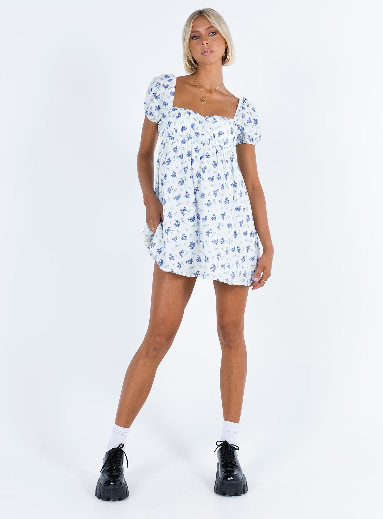 princess polly let's dance mini dress Let's Dance Mini Dress White / Floral
