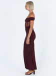 product Princess Polly Asymmetric Neckline  Cassady Off The Shoulder Maxi Dress Purple