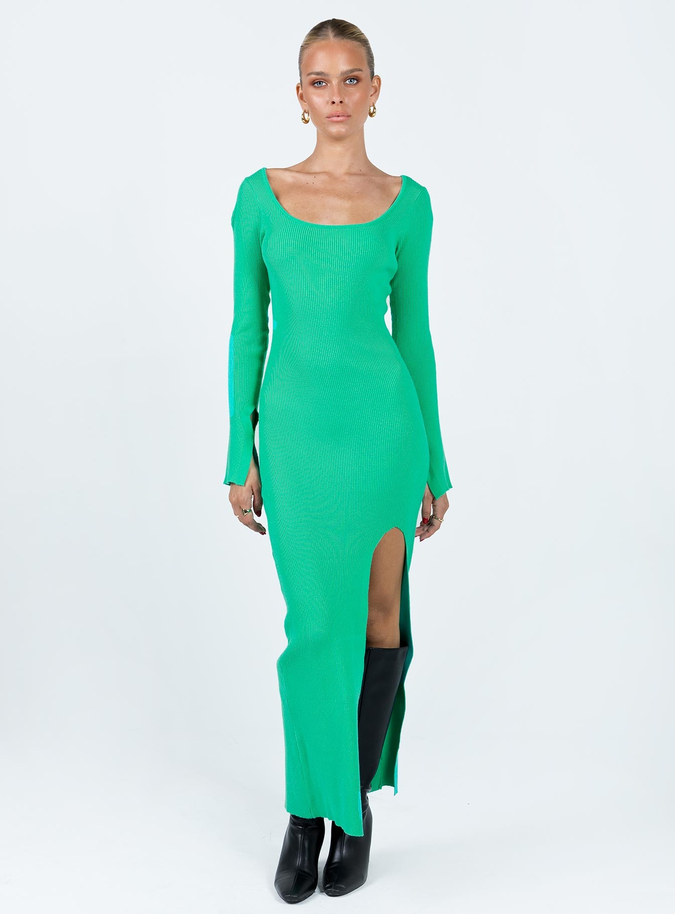 Herald Long Sleeve Midi Dress Sage