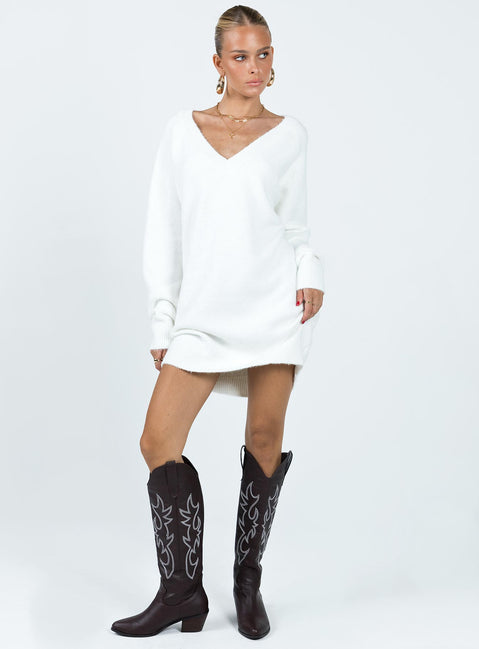 product Princess Polly High Neck  Breslin Sweater Dress Beige