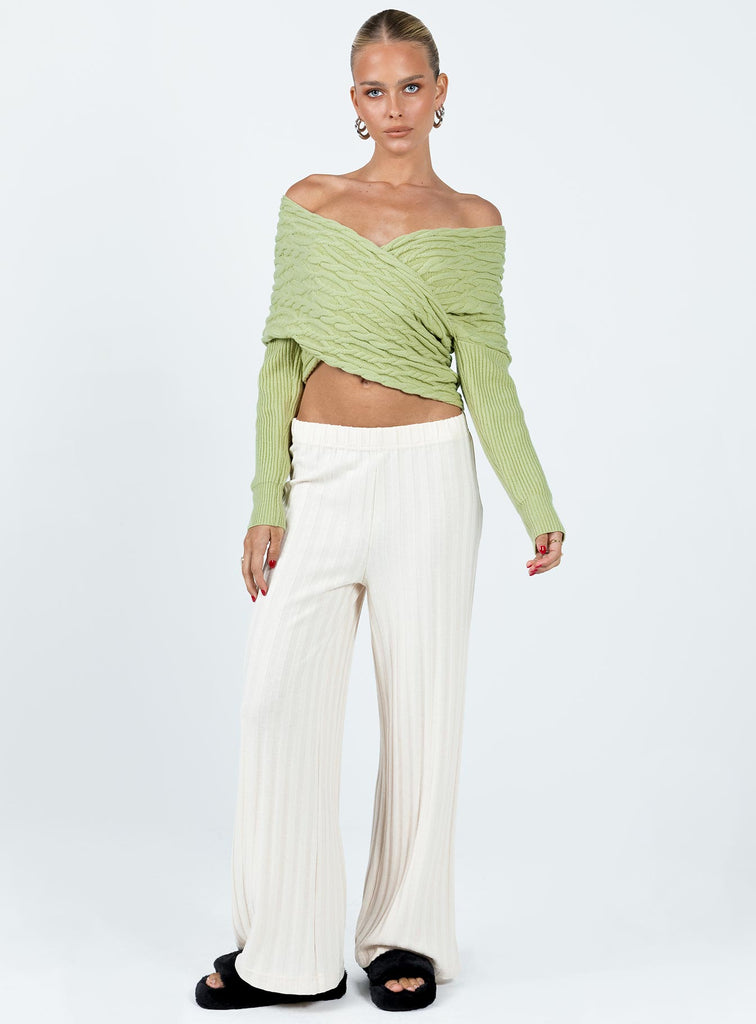 Tamas Wrap Front Sweater Sage