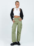 Princess Polly high-rise  Oswell Cargo Pants Green