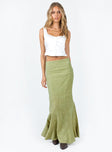 product Raven Mid Rise Skirt Sage Princess Polly  Maxi 