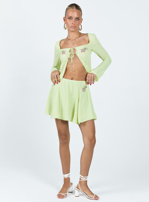 product Saleya Mini Skirt Green Princess Polly  Mini Skirts 