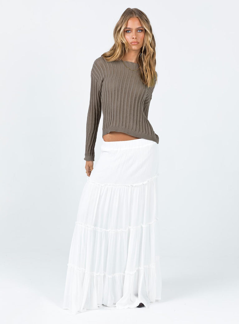 Miriah Maxi Skirt White